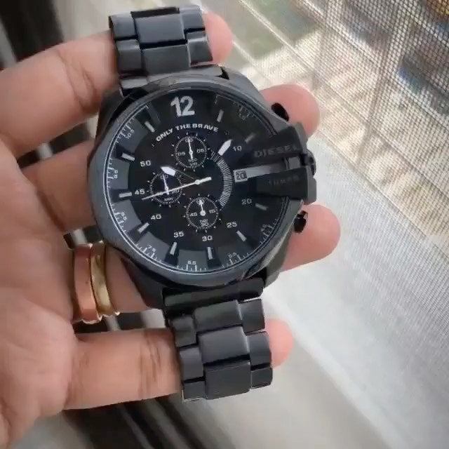 Diesel 10 Bar Black dial chronograph watch