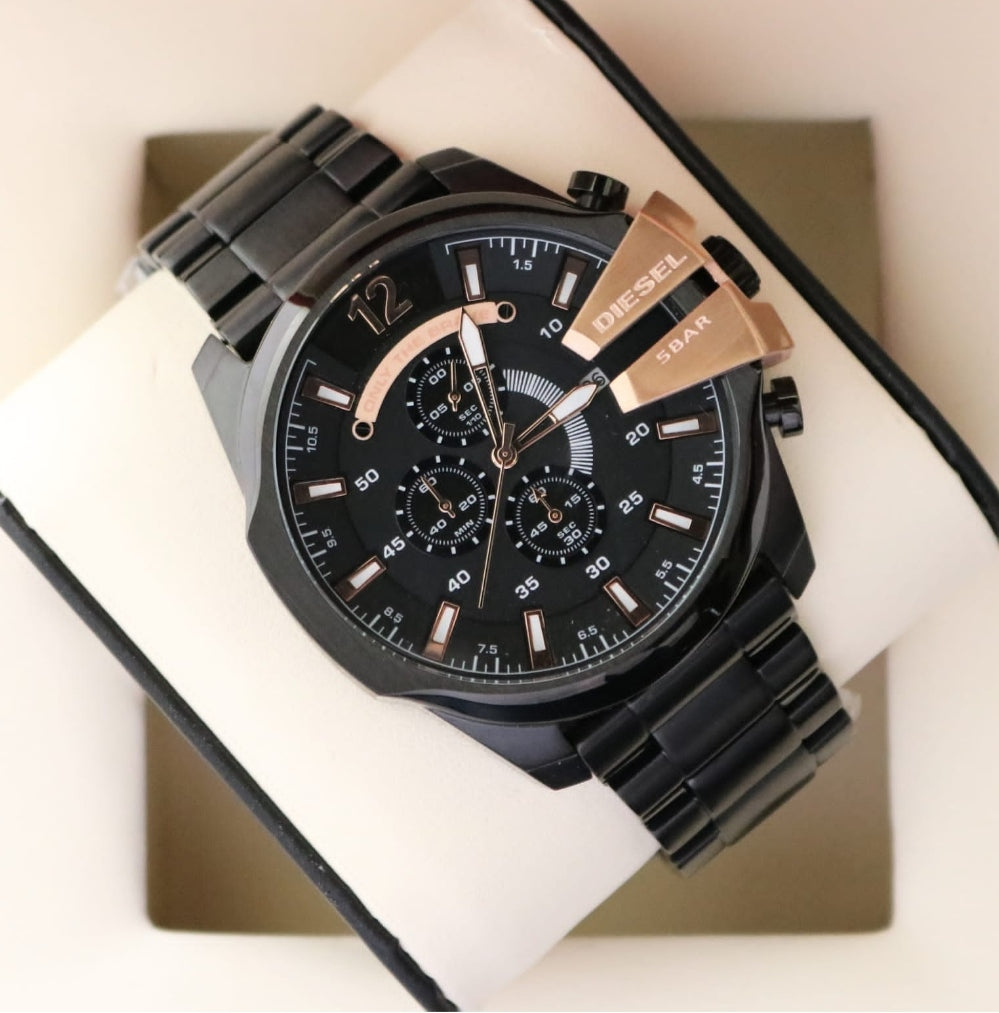 Diesel 10 Bar Black dial men's analog watch