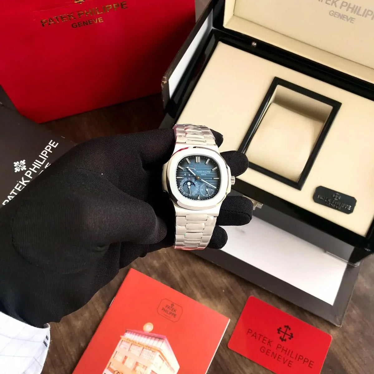Imported Patek Philippe Watch Automatic Satinless Steel Watch For Men