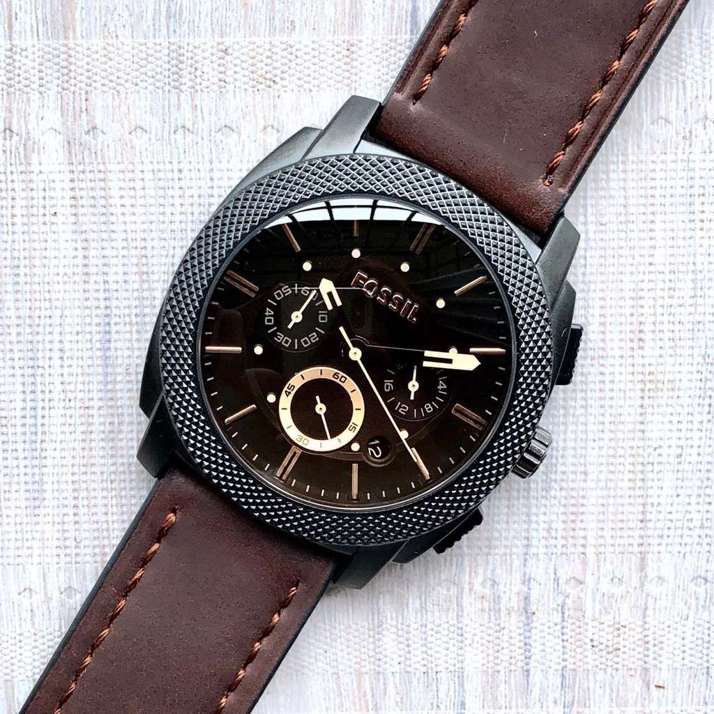 Fossil chronograph fs4656 black dial men's analog watch