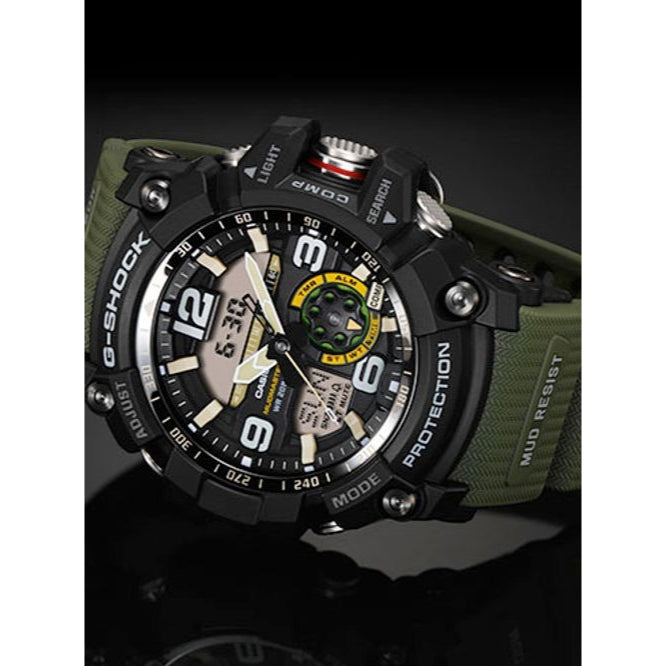 G Shock mudmaster Gg-1000 Green belt men's digital analogue watch