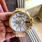 Diesel 10 Bar Gold chain white dial men's analog watch
