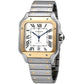 Santos De Cartier Gold dial stainless men's watch