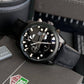 Tag heuer Carrera CR7 Black dial and leather belt men's watch