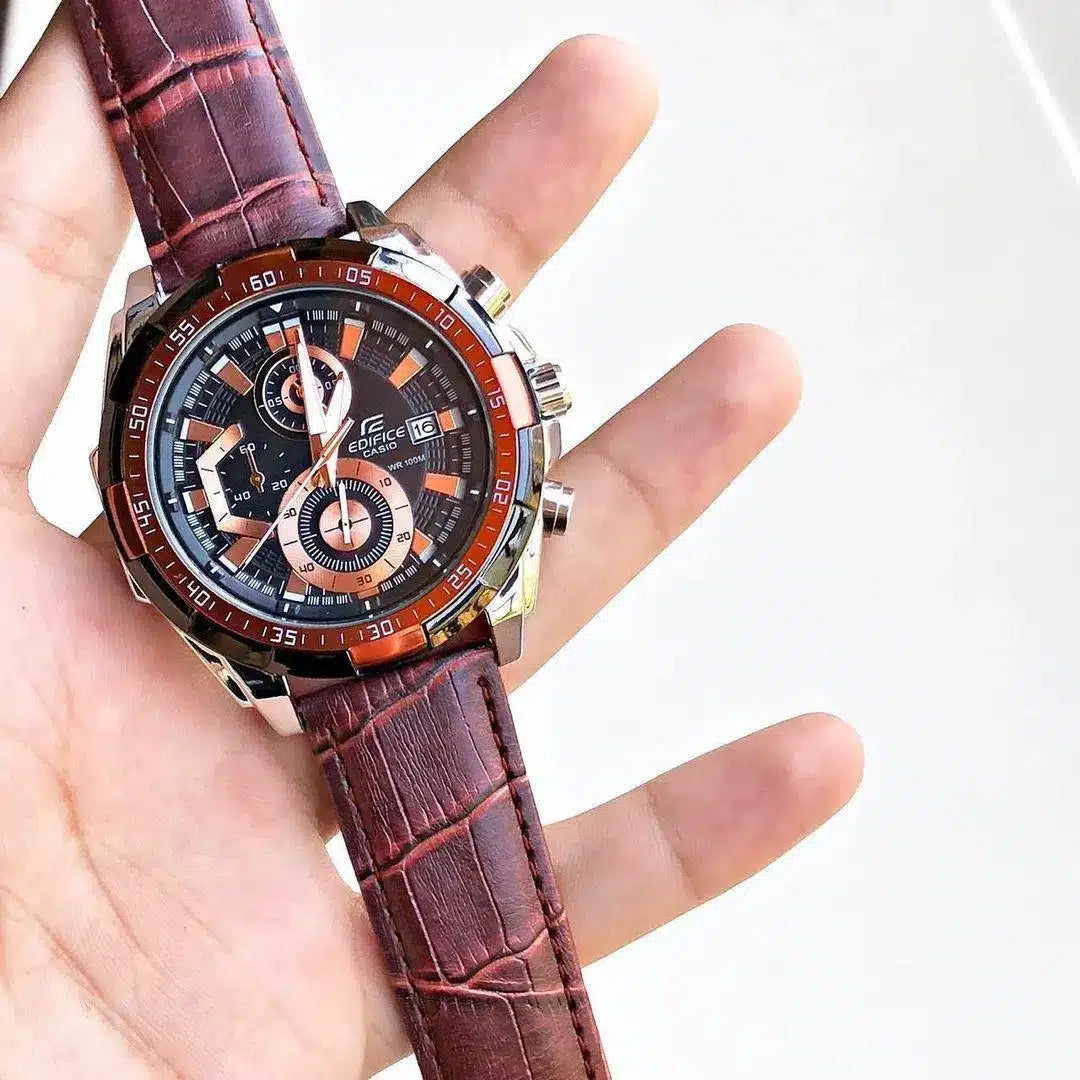 Imported Chronograph Edifice Leather Strap Men’s Watch