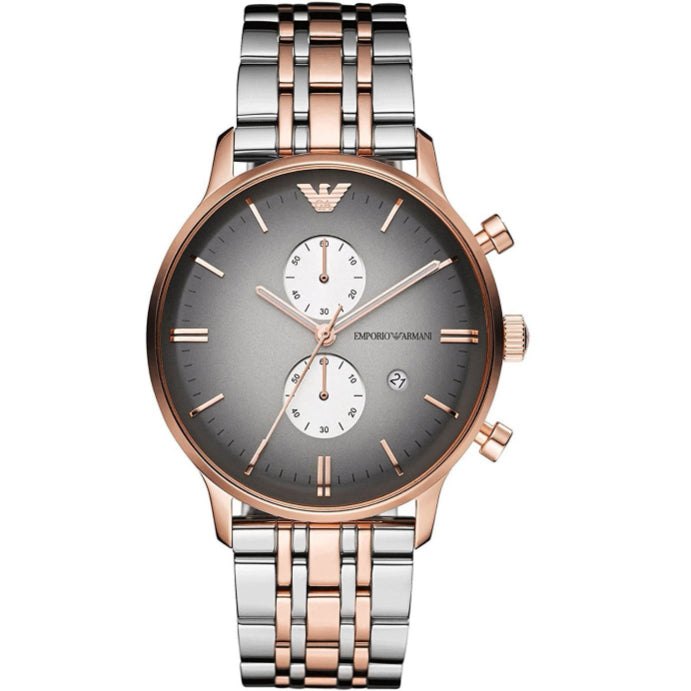 Emporio Armani rose gold stainless steel men's watch