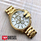 Diesel 10 Bar Gold chain white dial men's analog watch