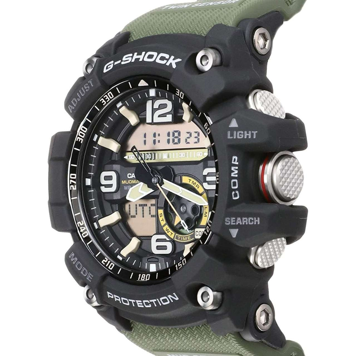 G Shock mudmaster Gg-1000 Green belt men's digital analogue watch