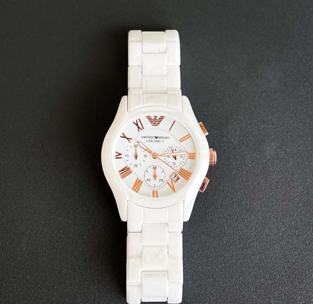 Emporio Armani White Ceramic men's watch
