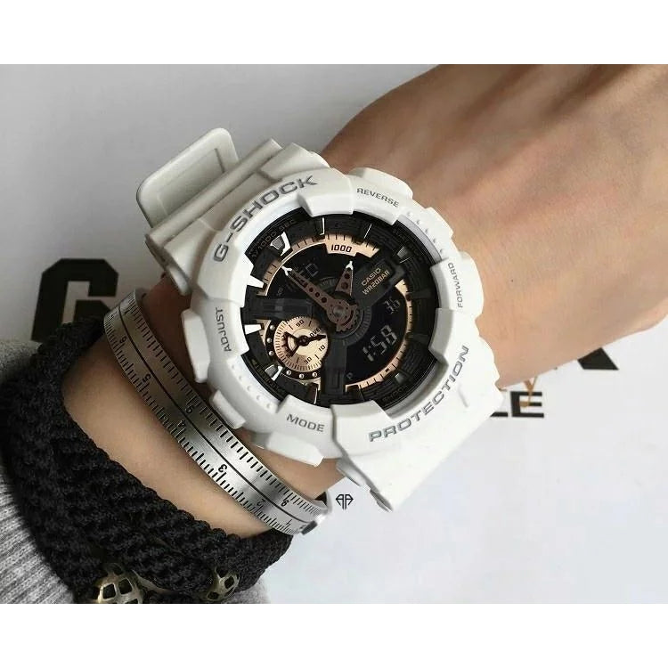 G Shock White GA 110 White belt watch