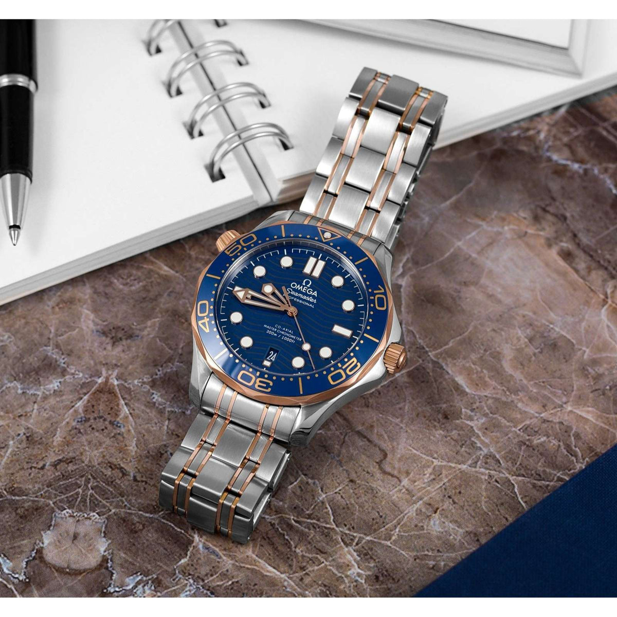 Omega Seamaster Diver 300M Co‑Axial Master Chronometer Blue Dial 210.30.42.20.03.001 Men's watch