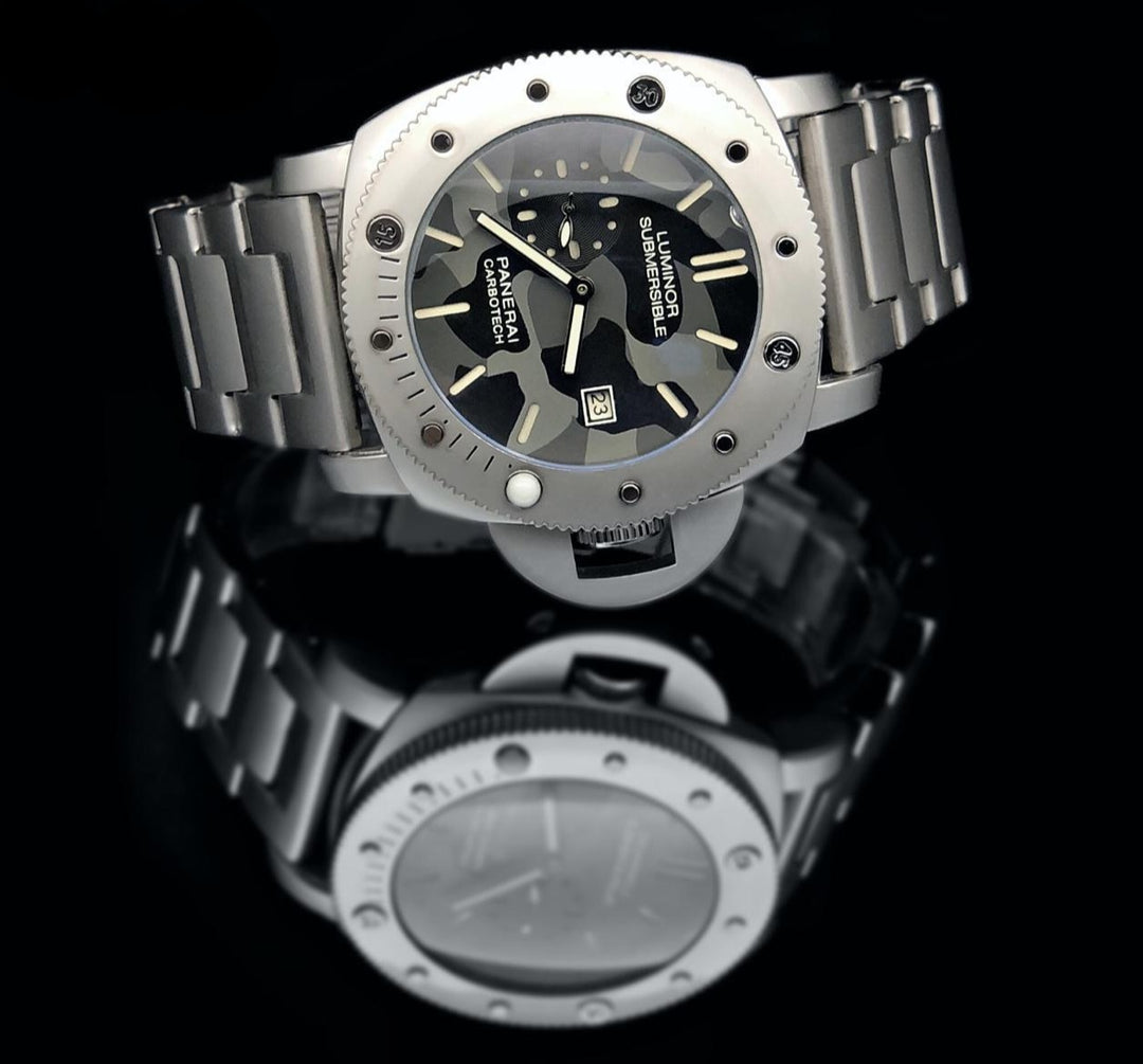 Luminor Submersible [Panerai Carbotech] Lr-111 Multi Color Dial Stainless Steel Chain For Men’s watch