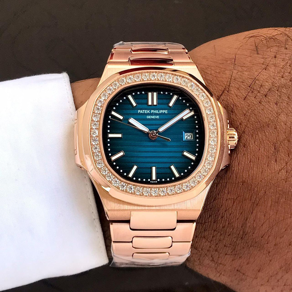 Patek Philippe nautilus copper stainless steel men's watch