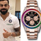 ROLEX DAYTONA RAINBOW WATCH ROSE GOLD MEN'S ANALOG WATCH