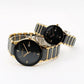 Rado centrix glod black chain couple watches