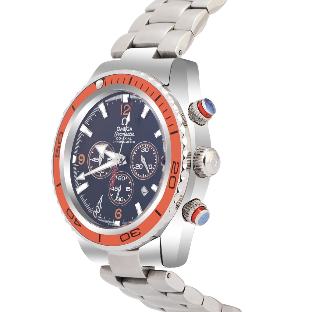 Omega Seamaster ChronoMeter Blue Dial Orange Bezel OO7 Edition