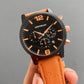 Mont Blanc Black dial leather belt men's Analog Watch