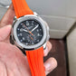 patek philippe aquanaut orange belt men's watch
