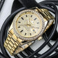 Rolex gold dial men's analog watch