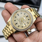 Rolex gold dial men's analog watch