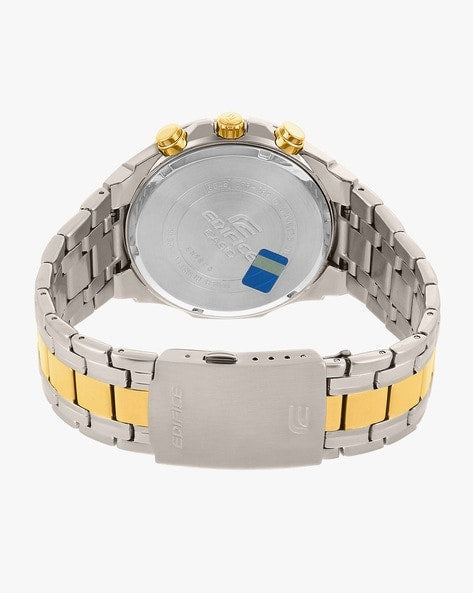 Edifice Casio ERF 539 Gold dial stainless steel men's watch