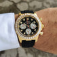 Rolex Yacht-Master Oyster Black dial silicon belt watch
