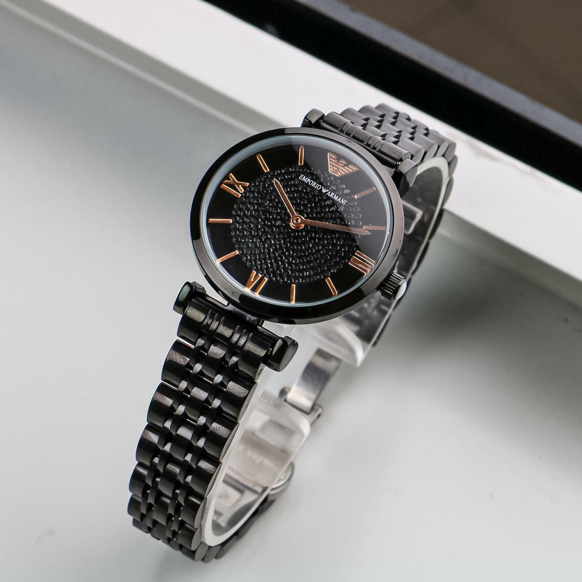Emporio Armani Black ceramic Women's watch