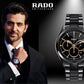 Rado Hyperchrome Chronograph Ceramic Gold Black Men's Analog Watch