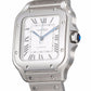 Santos De Cartier Gold dial stainless men's watch