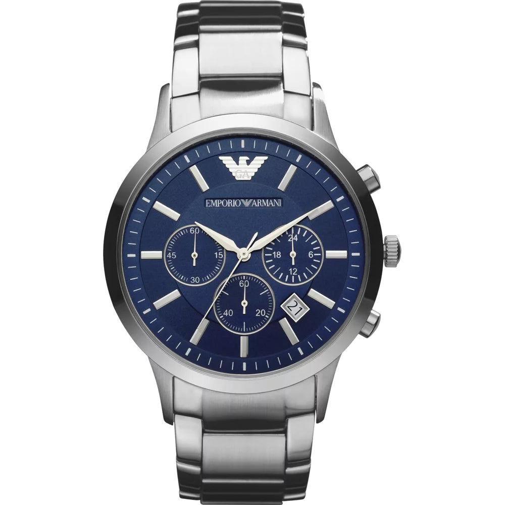 Emporio Armani AR2448 Blue dial stainless steel men's watch