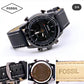 Fossil Digital Analog Black Dial leather belt watch for men's