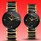 Rado centrix couple watch gold black chain