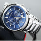 Emporio Armani Blue Dial stainless steel men's analogue watch
