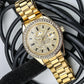 Rolex gold dial men's analog watch