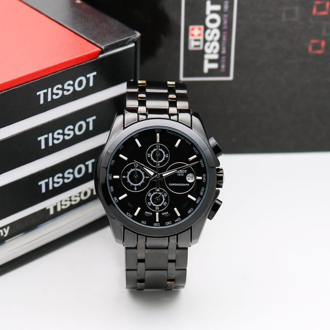 Tissot white dial stainless steel men's watch
