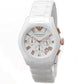 Emporio Armani White Ceramic copper dial men's ceramic watch