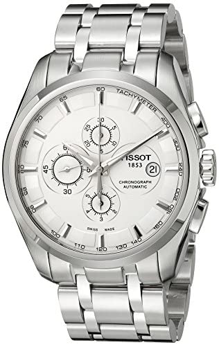 Tissot black chain stainless steel men's watch