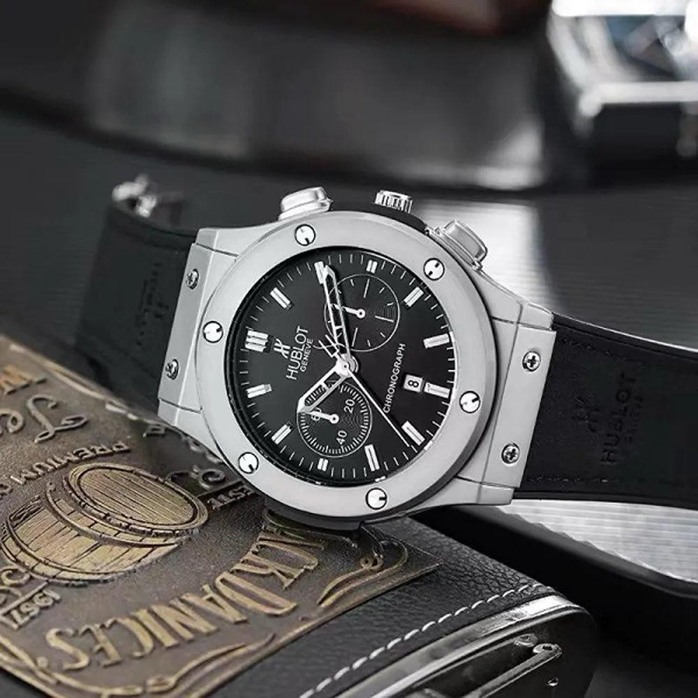 Stylish Men’s Hublot Big Bang Leather Strap Men’s Watch