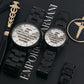 ✅ *A sporty  Emporio Armani equipped with Pearl White figures dial Designed for men & Women  with urban, on-the-go lifestyles.* ✅