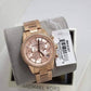 MK ROSE GOLD CHAIN WATCH FOR HER ALL CRONOGRAPH WORKING