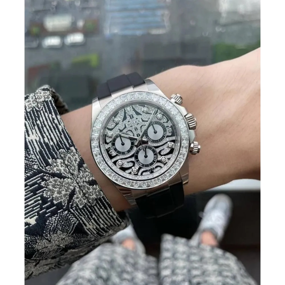 Imported Men’s Rolex Oyster Tiger Daytona Silicone Watch