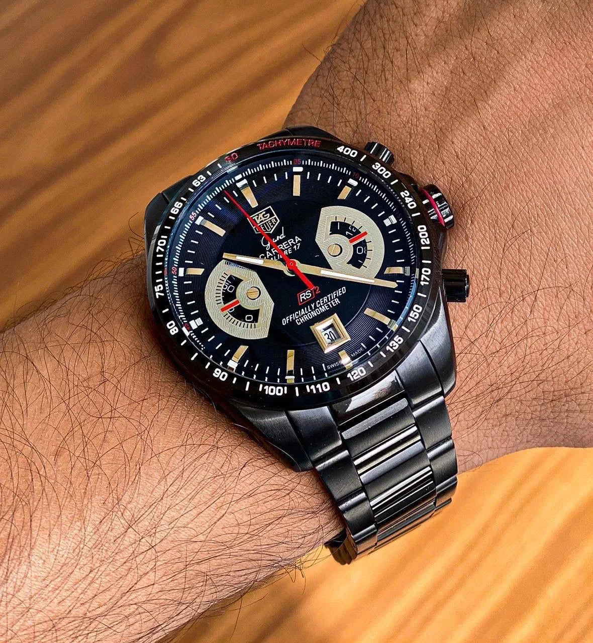 Stylish Tag Heuer Carrera Black Chain Tagheuer Watch