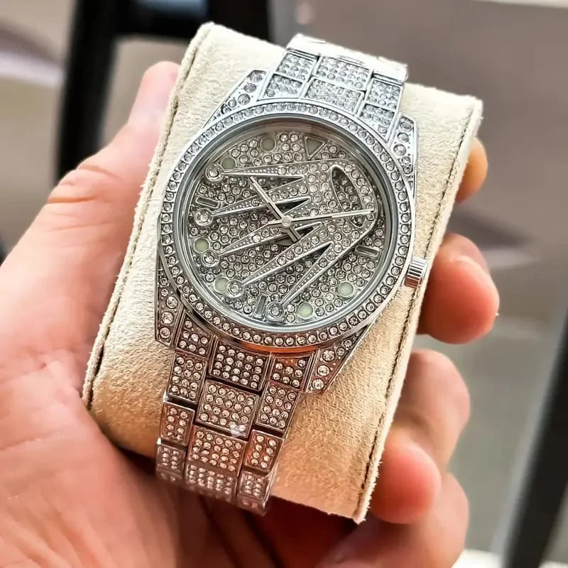 Imported Rolex Watch Diamond Chain Watch For Men