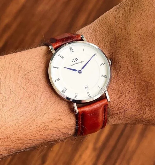 DW Leather Strap Watch For Men