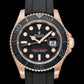 Rolex Yacht- Master Oyster Rose gold Black Dial men's watch