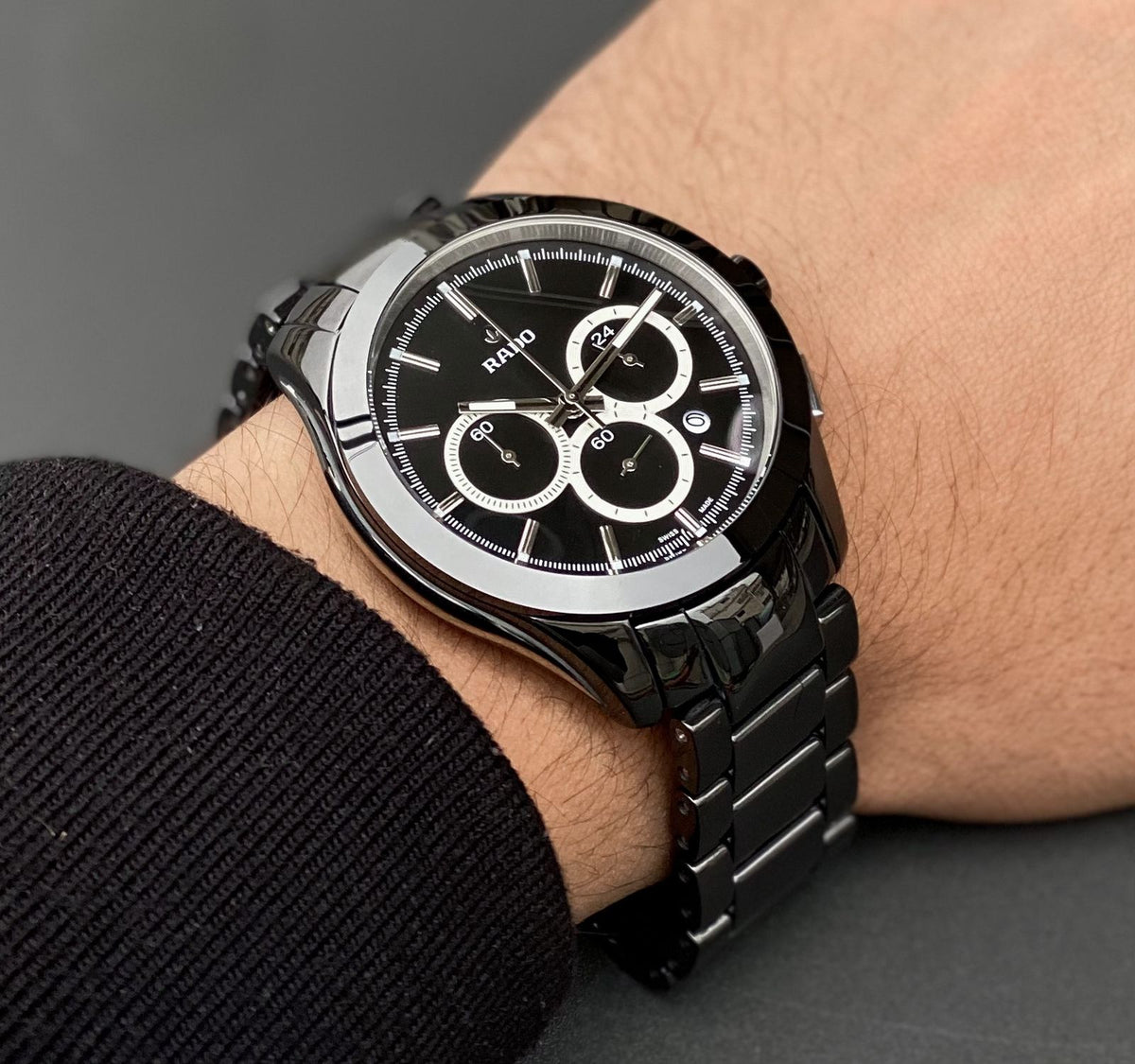 Rado Hyperchrome Black dial ceramic men's watch