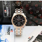 Tissot black chain stainless steel men's watch