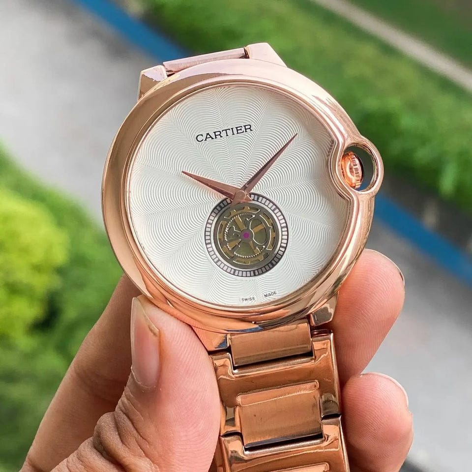 Cartier Rose Gold Balloon Watch for mens