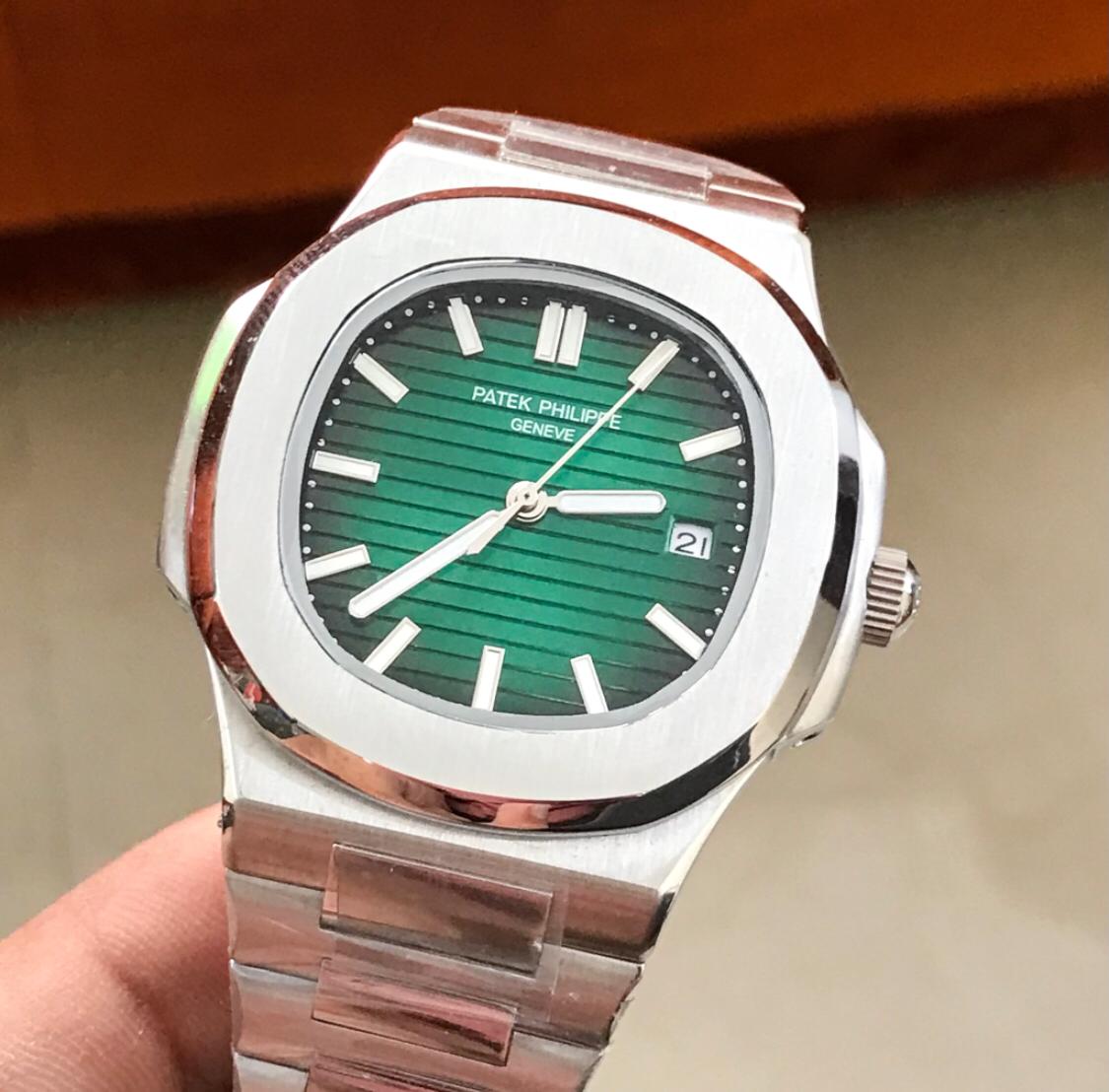 patek Phillipine steel chain automatic movement open machine mens watch