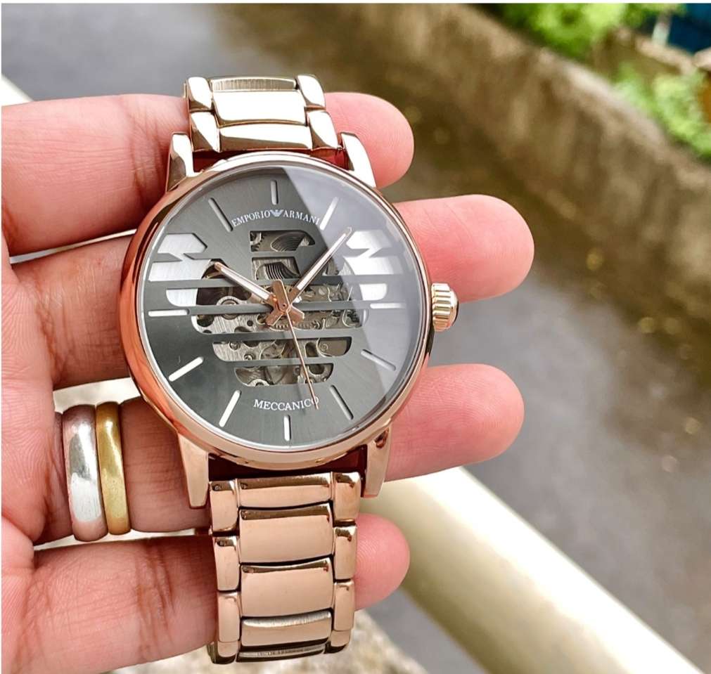 Emporio Armani Meccanico series gold chain men's watch